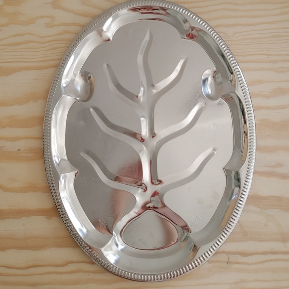 Turkey Platter with Etched Surface 18" x 13.5" - Picture 2 of 4